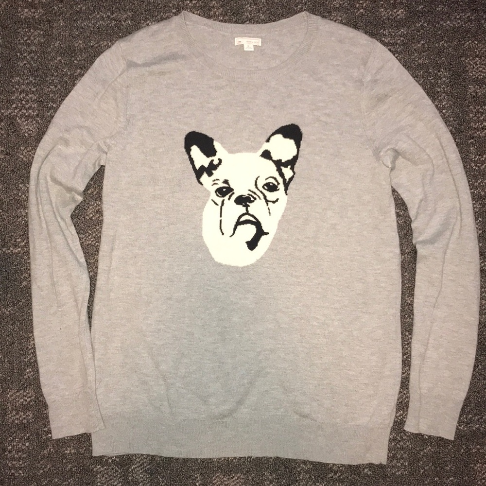 Gap sweater French bulldog